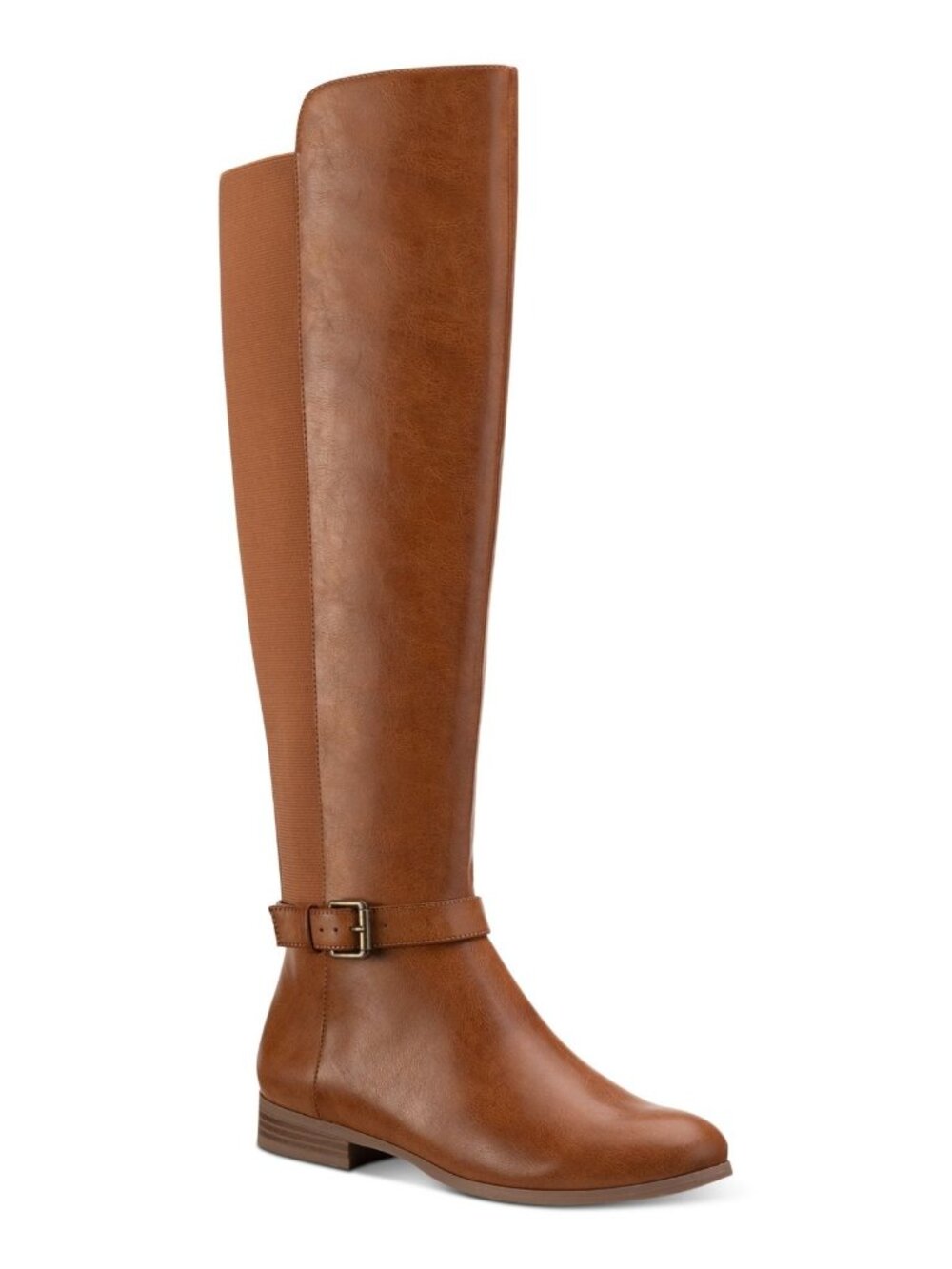 Style & Company Womens Round Toe Block Heel Zip-up Riding Boot Tan Size 7.5M NWB